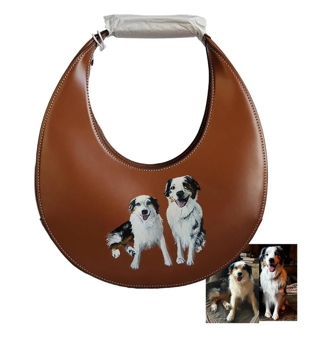 Custom Hand Painted Pet Portrait on Bag or Wallet Provided by Client | Etsy (US)