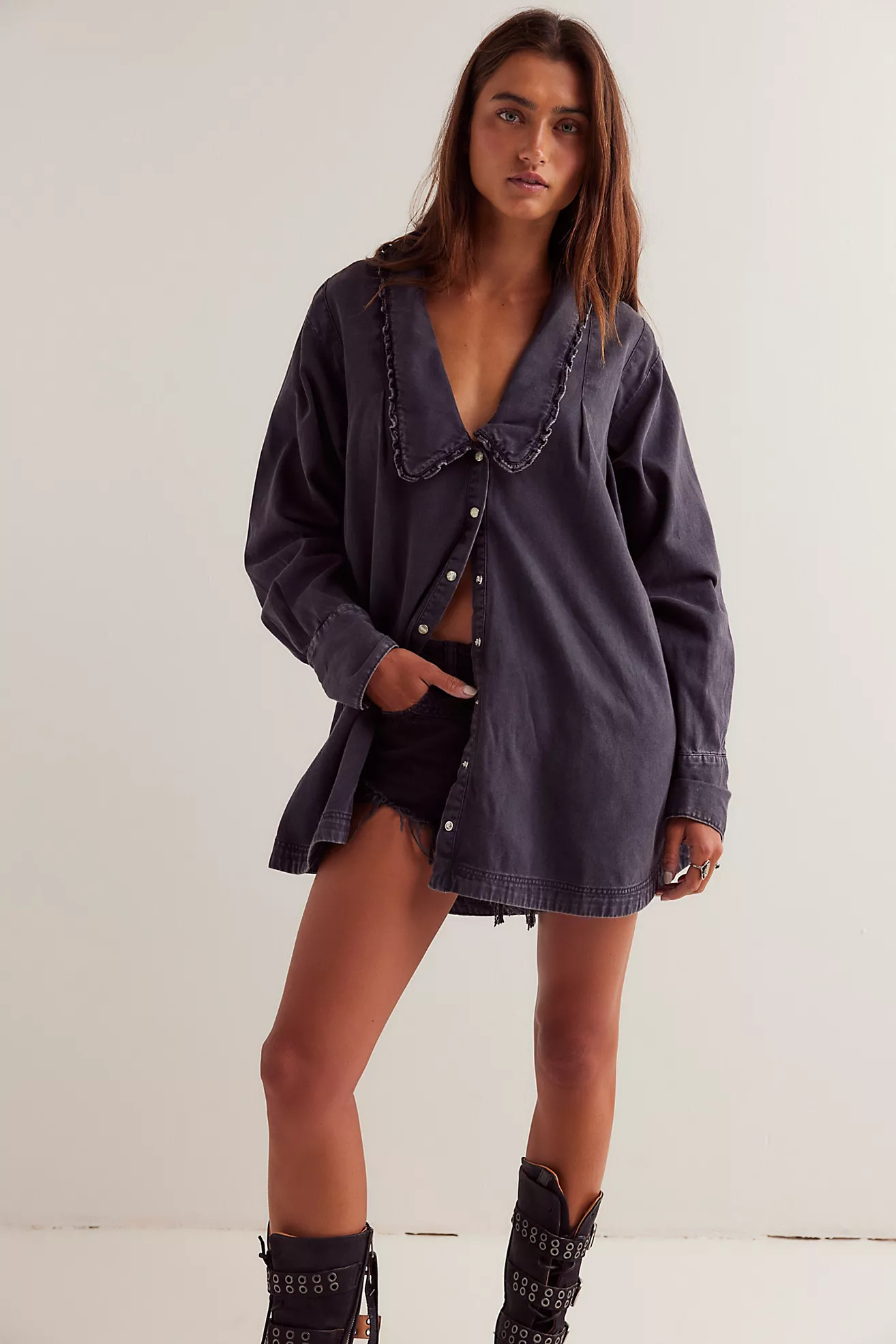 Charlie Denim Shirt | Free People (Global - UK&FR Excluded)