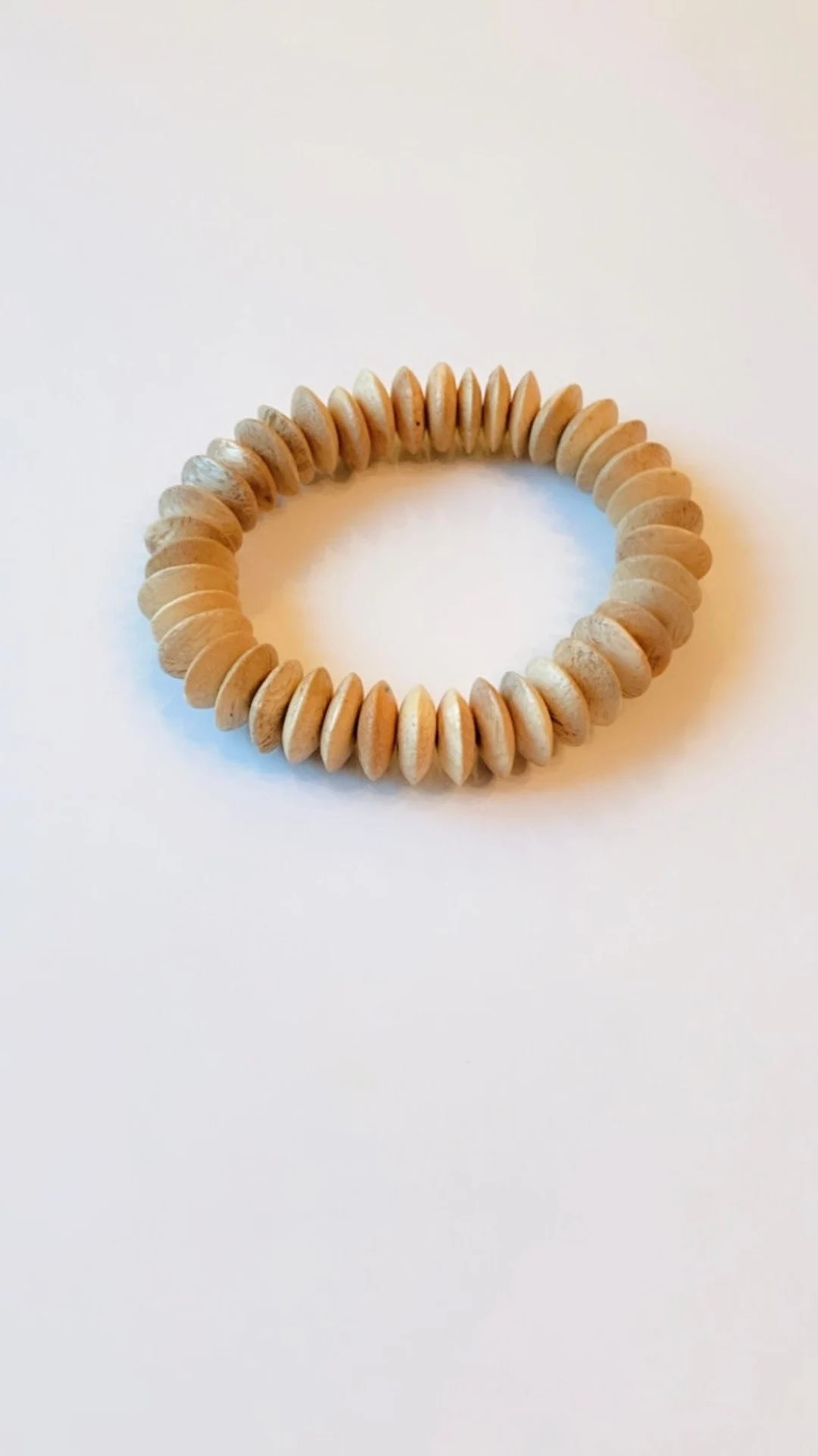 Natural Wood Disc Bracelet - Etsy | Etsy (US)