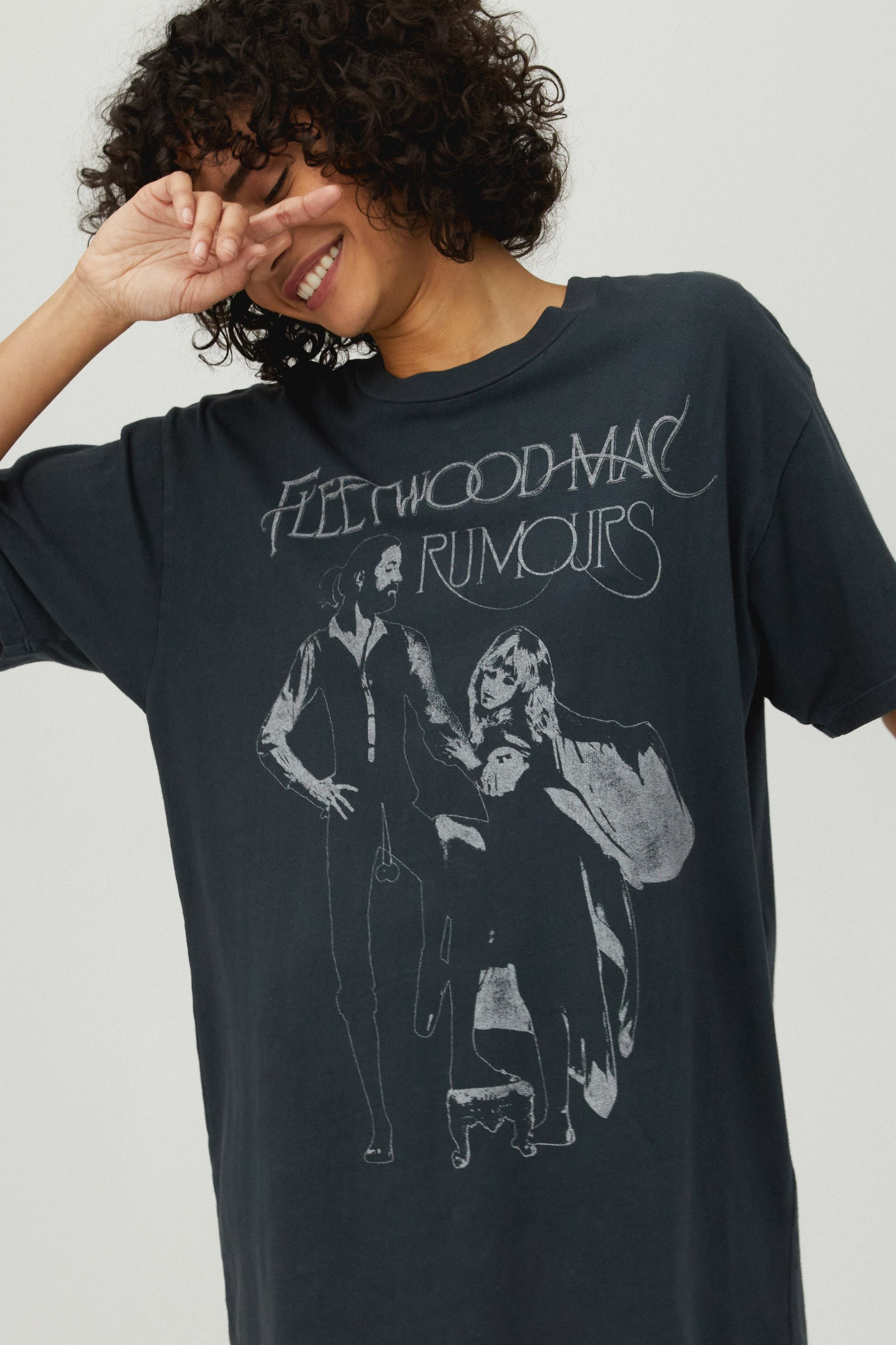 Fleetwood Mac Rumours Tee Dress in Vintage Black | Daydreamer