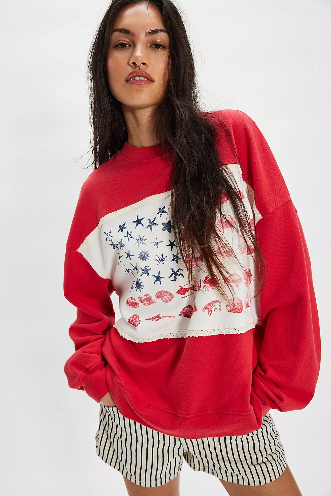 Ragabond Sea Friends Flag Pullover | Free People (Global - UK&FR Excluded)