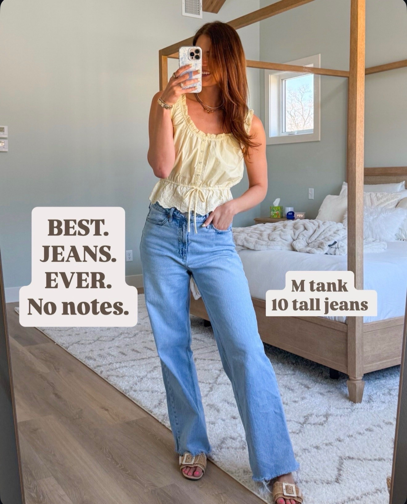 These are the jeans I compare every other pair to. I’m wearing a size 10 tall, and the relaxed straight leg, raw hem, and full length are exactly right on my 6’ frame.

Tall girl jeans, size 10 tall jeans, long length denim, straight leg jeans, raw hem jeans, relaxed fit denim, light wash jeans, tall friendly fashion, everyday jeans, StangandCo

#LTKootd #LTKTall #LTKSeasonal