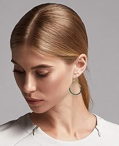 Handmade Boho Open Teardrop Gold Patina Earrings for Women | Amazon (US)