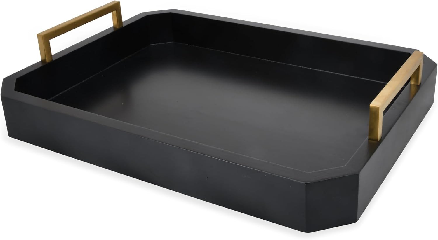 Fine Nest Home Decorative Acacia Wood Ottoman Tray - Coffee Table Tray - Breakfast, Party, Drinks... | Amazon (US)