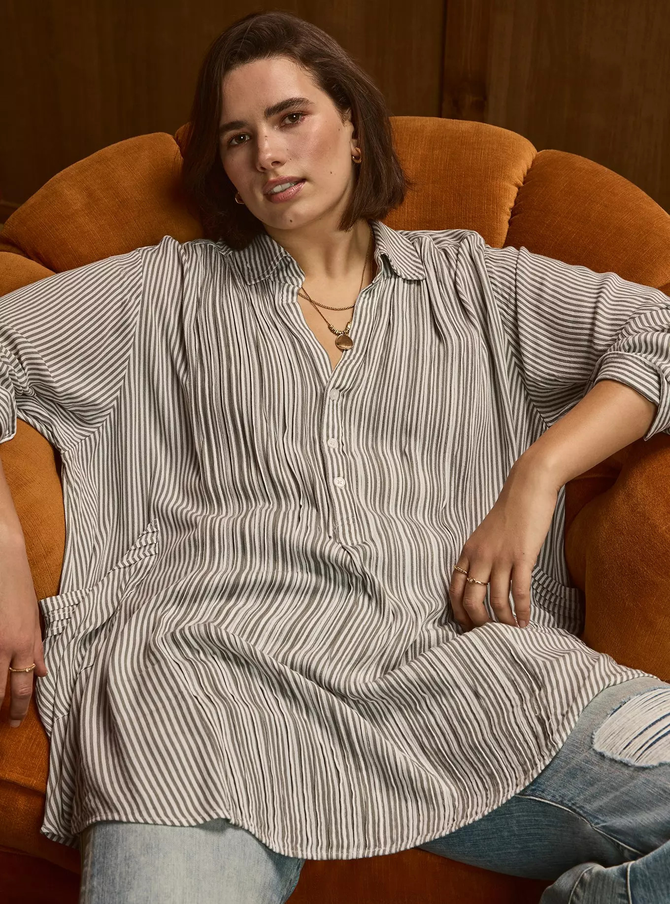 Festi Relaxed Popover Tunic | Torrid (US & Canada)