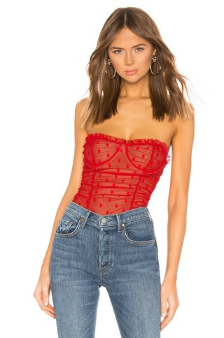 MAJORELLE Wyn Bodysuit in Red from Revolve.com | Revolve Clothing (Global)