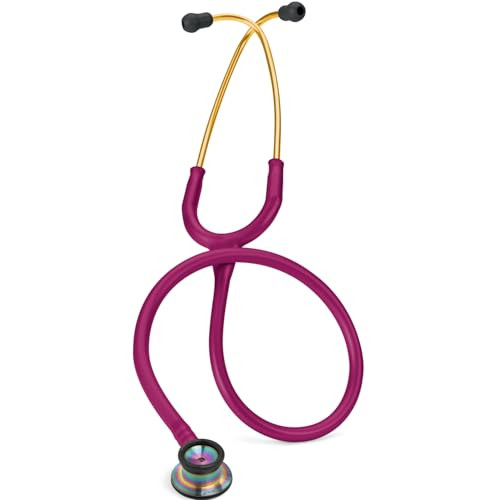 3M Littmann Classic II Infant Stethoscope, 2157, Stainless Steel Rainbow-Finish Chestpiece, 28" Raspberry Tube, Brass Stem, and Headset | Amazon (US)