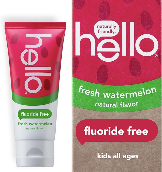 hello Kids Natural Watermelon Fluoride Free Toothpaste, Vegan & SLS Free | Amazon (US)