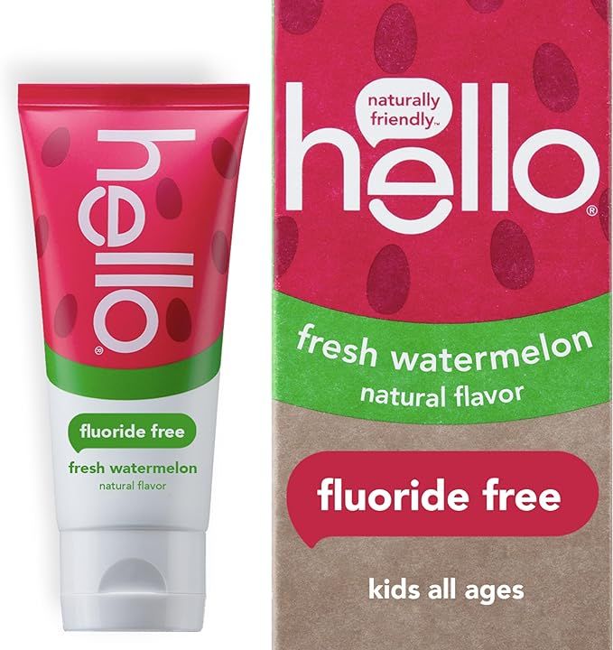 hello Kids Natural Watermelon Fluoride Free Toothpaste, Vegan & SLS Free | Amazon (US)