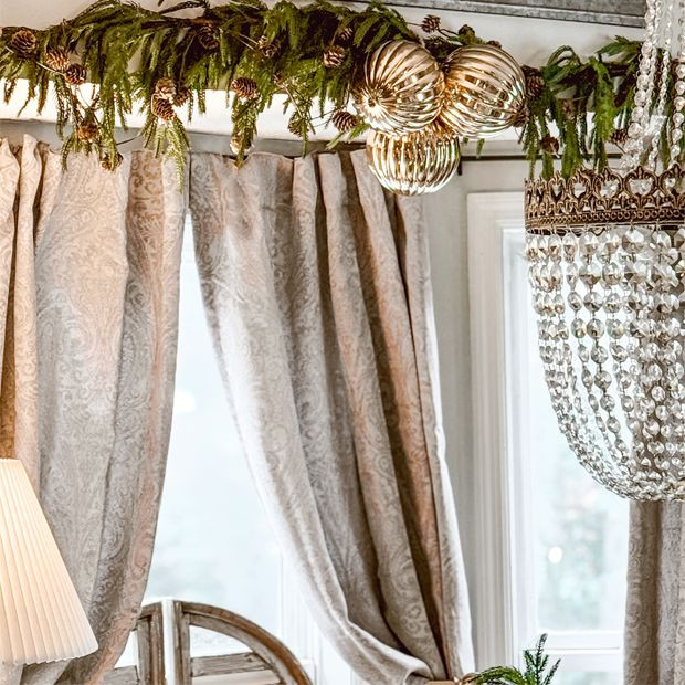 Pretty Paisley Print Room Darkening Curtain Panel Natural | Antique Farm House