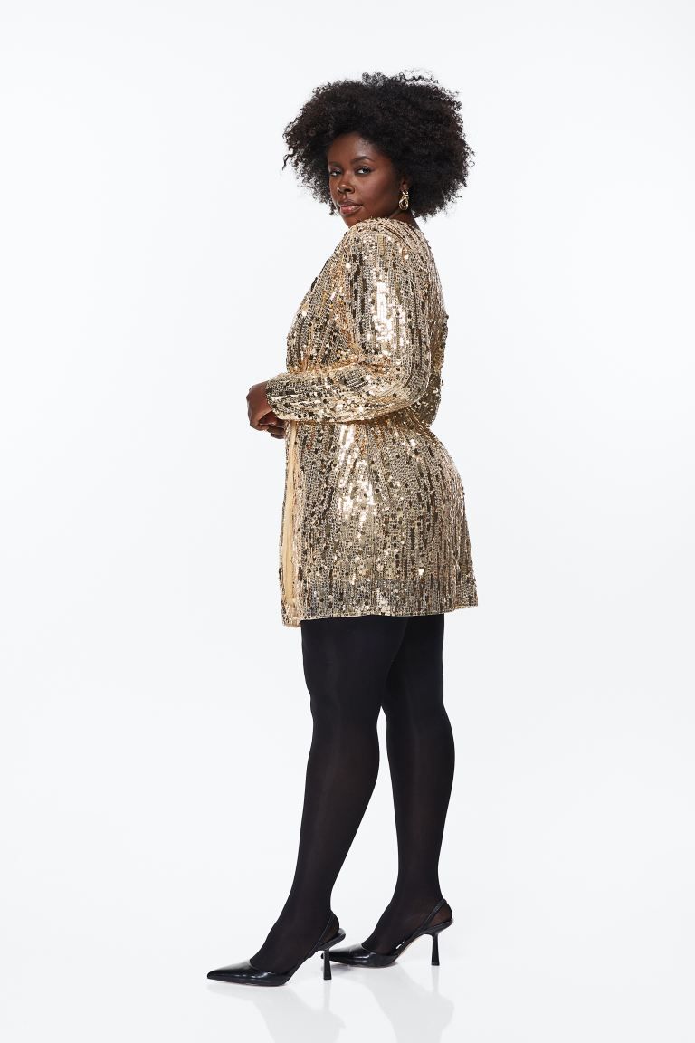 Sequined Wrap Dress | H&M (US)