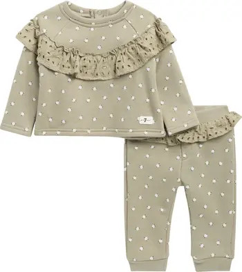 7 For All Mankind Ruffle Yoke 2-Piece Joggers Set | Nordstromrack | Nordstrom Rack