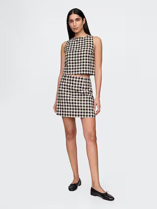 Linen-Blend Mini Skort | Gap (CA)