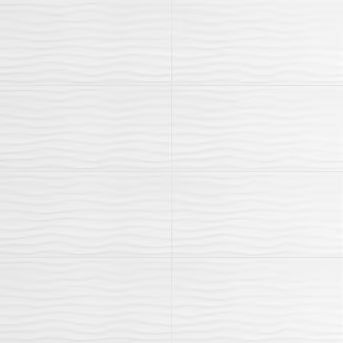 Satori 12 x 24 in Hudson Brilliant White Motion Glossy Rectified Ceramic Wall Tile | Lowe's