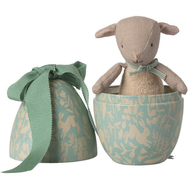 Easter egg w/ micro lamb, Small - Dusty mint, (Size 3Y) - Kids Toys | Maileg from Maisonette | Maisonette