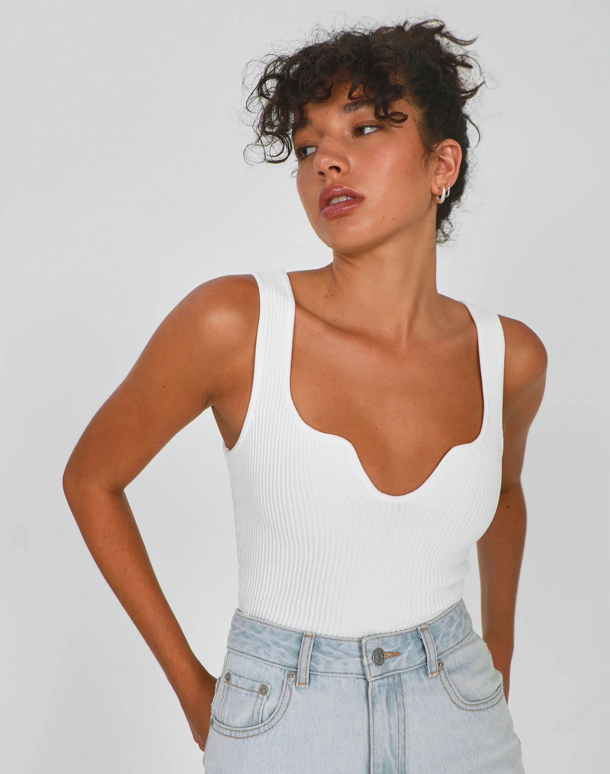 Notch Neck Cropped Knit Top | Glassons (AU & NZ)