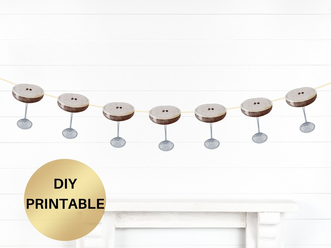 Espresso Martini Banner Martini Bachelorette Weenies and Martinis Bachelorette Decor Birthday Dec... | Etsy (US)