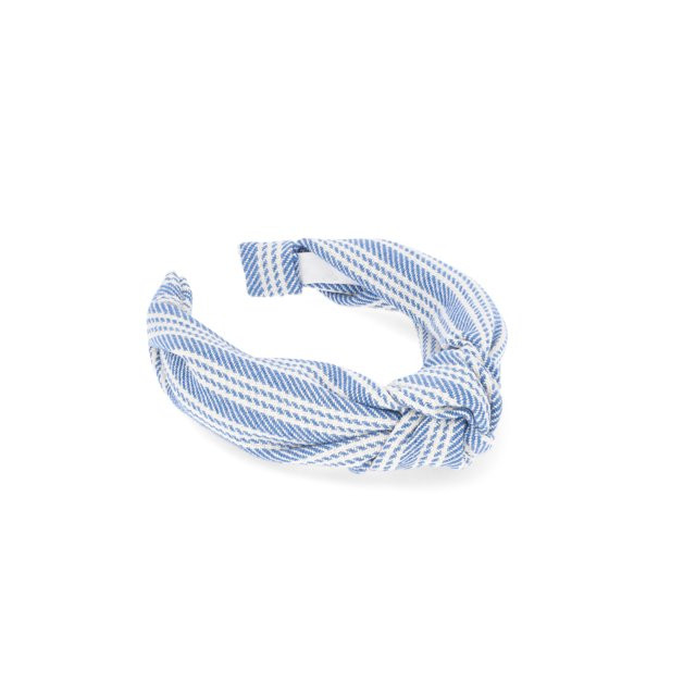 Time and Tru Striped Top Knot Headband, Blue | Walmart (US)