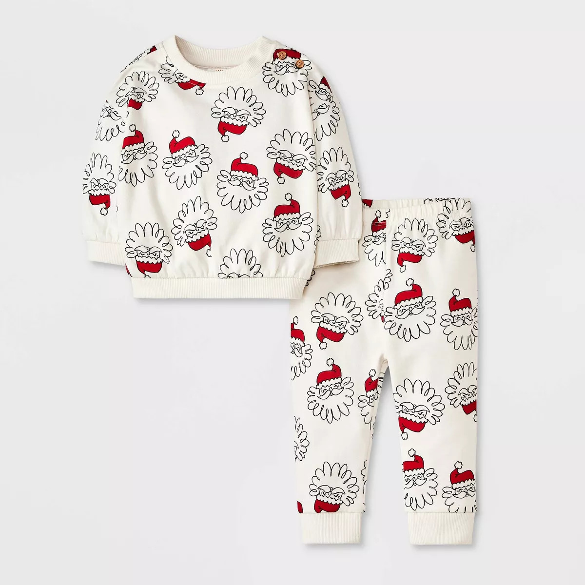 Baby Santa Fleece Sweatshirt & Jogger Pants Set - Cat & Jack™ | Target