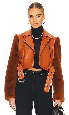 Camila Coelho Florencia Moto Jacket in Caramel from Revolve.com | Revolve Clothing (Global)