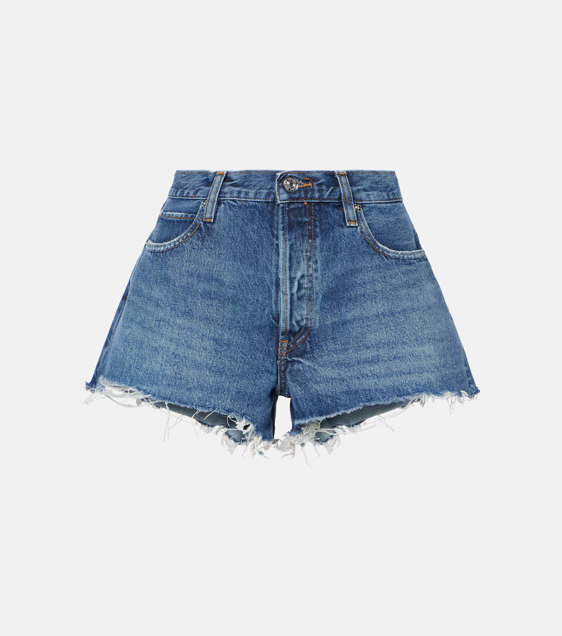 The Hang frayed mid-rise denim shorts | Mytheresa (UK)