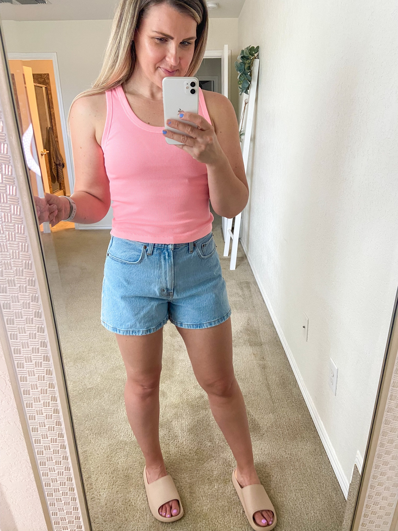 $6.40 ribbed tank *sale price at TARGET (with Target Circle) 

soo many ways to style with this tank, wearing a medium (fitted and cropped) 

#tank #summer #casuallook #mom #casual 

#LTKunder50 #LTKFind
