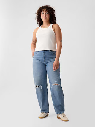 High Rise Barrel Jeans | Gap (US)