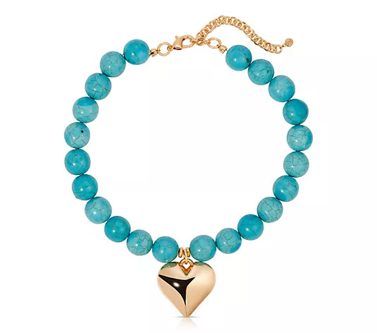 Make Your Selection: Ettika Luck and Love Reconstituted TurquoiseNecklace | QVC