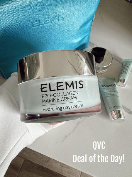 RUN! This is a steal!!! A jumbo Elemis collagen cream + kit and bag for just $128! (Value $370!) TODAY ONLY! ✨✨✨ I LOVE this collagen line! Use code: welcome15 for $15 off $35 for new emails! 

@QVC @Elemis
#LoveQVC #ad 


Moisturizer. Anti aging. Deal of the day. Face cream. Beauty deals. 

#LTKBeauty #LTKOver40 #LTKSaleAlert