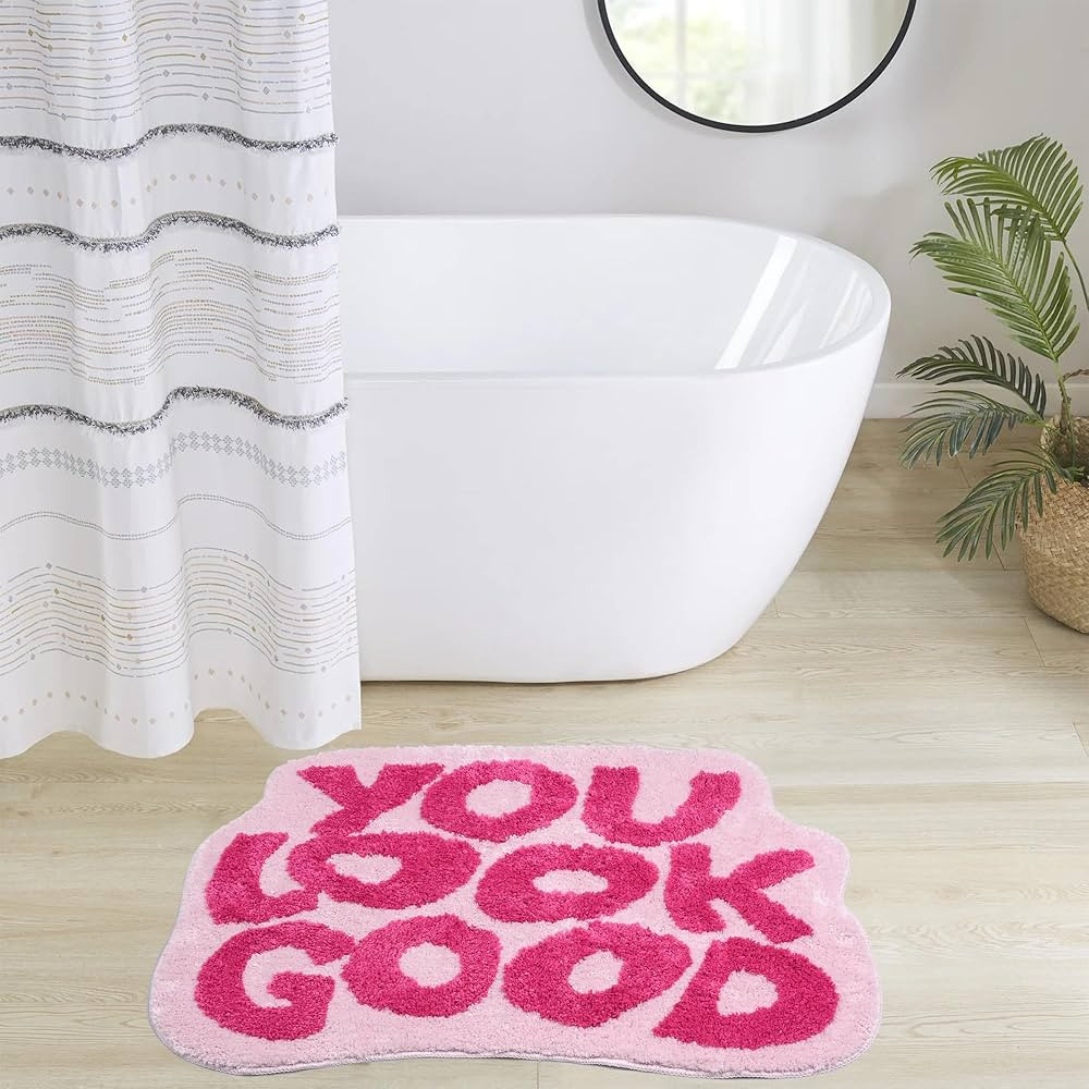 Zeeinx You Look Good Bath Mat Cute Bathroom Rugs Non Slip Microfiber Absorbent Bathroom Rugs Funn... | Amazon (CA)
