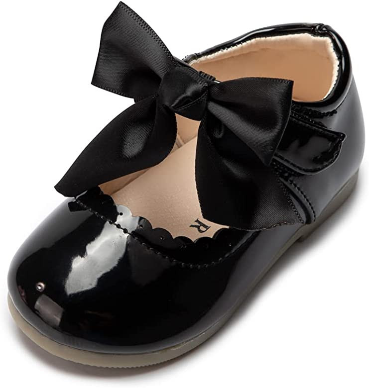 Fromosa Toddler Girls Mary Jane Dress Shoes Flats Little Kids Slip-On Red Princess Wedding Party Cas | Amazon (US)