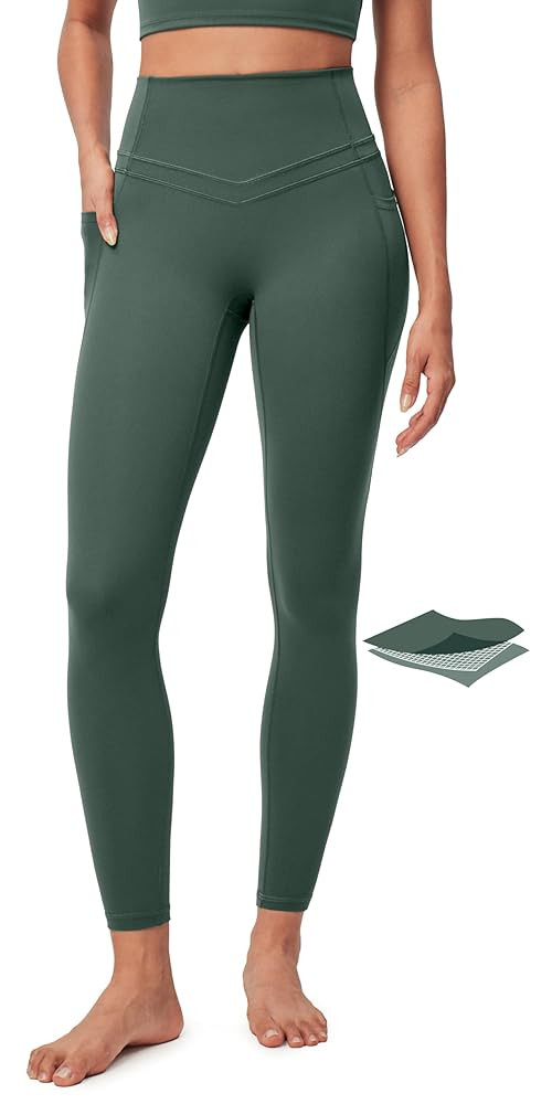 IUGA Compression Leggings with Pockets for Women Tummy Control Leggings No Front Seam Workout Hig... | Amazon (US)