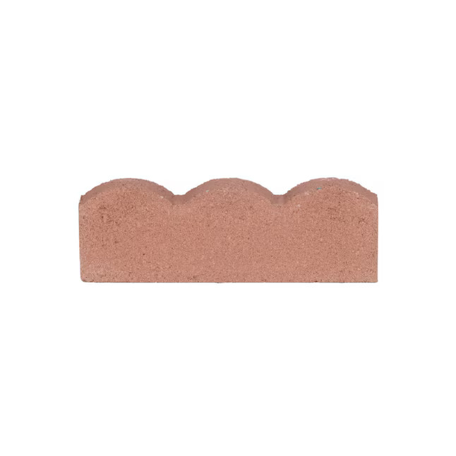 Scalloped 2-in L x 16-in W x 6-in H Red Concrete Straight Edging Stone | Lowe's