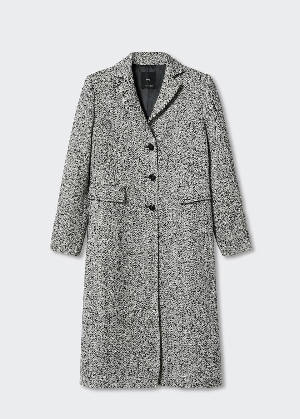 Fitted coat with buttons -  Women | Mango United Kingdom | MANGO (UK)
