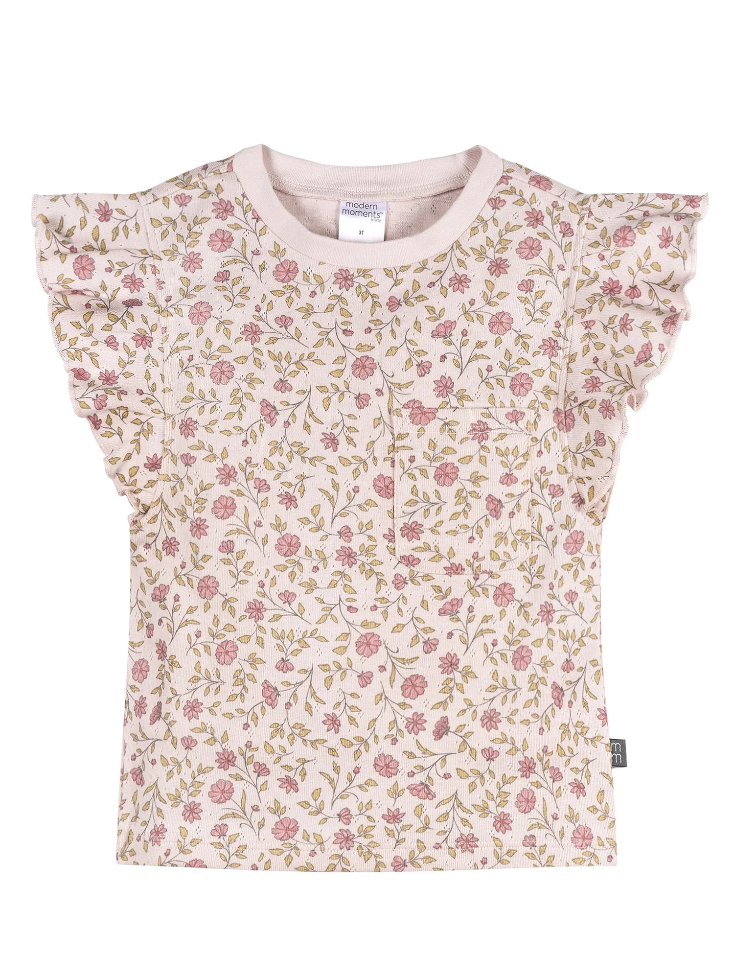 Modern Moments by Gerber Baby and Toddler Girl Organic Pleated Ruffled Top, Sizes 0/3 Months - 5T | Walmart (US)