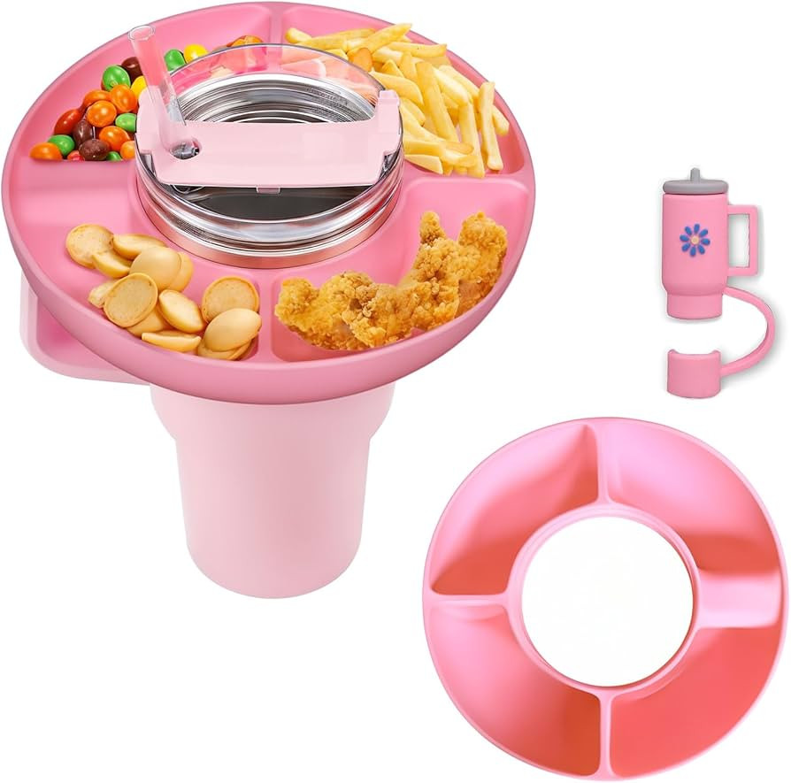 KAVIC Silicone Snack Bowl for Stanley 40 oz Tumbler, Snack Bowl with 1 Silicone Dustproof Straw C... | Amazon (US)