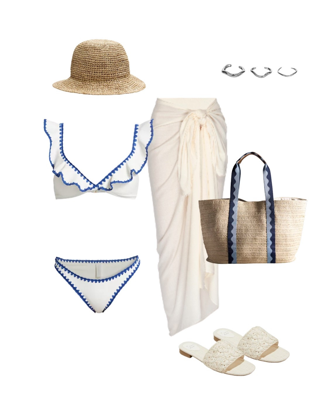super cute bathing suit and cover up for summer! love this zimmerman bikini so much, so cute for vacation, pool parties, 4th of july 👙☀️🩵💙 #bikini #travel #swimwear #zimmerman #ootd 

#LTKStyleTip #LTKTravel #LTKSwim