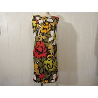 Vintage Dress, 1960S Flower Mod Cotton Vintage Clothing, Size Large, Nos | Etsy (US)