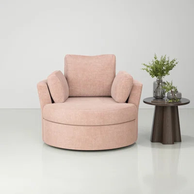 Berey Slipcovered Swivel Barrel Chair | Wayfair North America