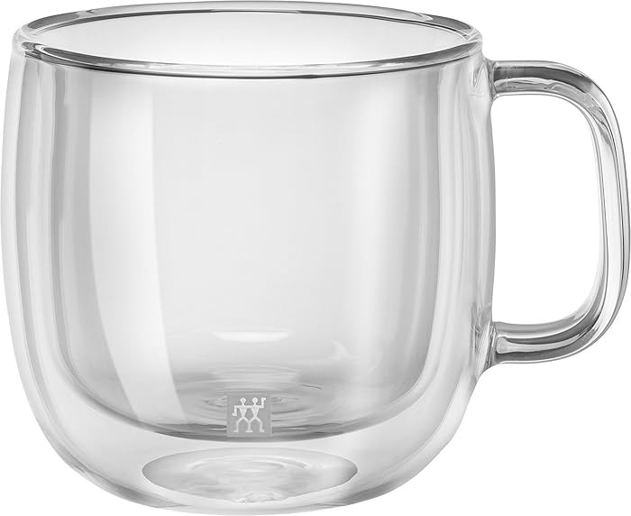 Zwilling 39500-113 Double Wall Glass Cappuccino 15.2 fl oz (450 ml), Set of 2, Tumbler, Insulated... | Amazon (US)