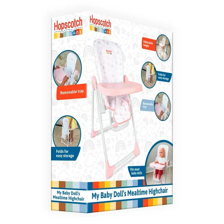 Hopscotch Lane My Baby Doll's Mealtime High Chair, Baby Doll Furniture Accessory, Children Ages 2... | Walmart (US)