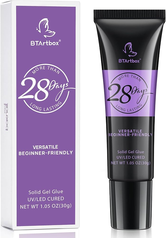btartboxnails 30g Solid Nail Gel for Nail Tips, Upgrade Cure Needed Nail Gel for Fake Nails Long ... | Amazon (US)