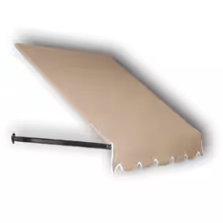 10.38 ft. Wide Dallas Retro Window/Entry Fixed Awning (16 in. H x 30 in. D) Linen | The Home Depot