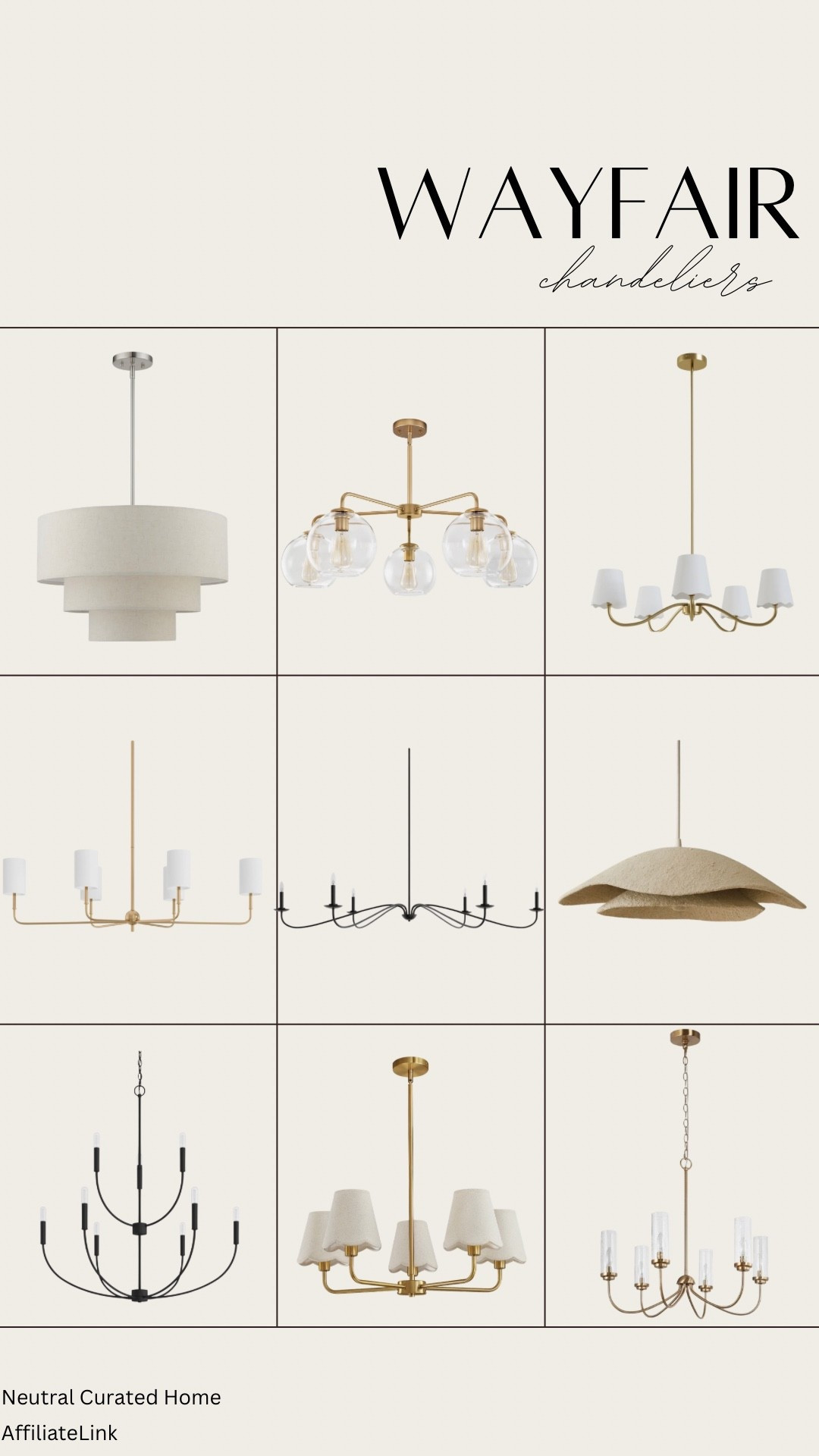 Chandeliers from @Wayfair 

#LTKHome #LTKSaleAlert