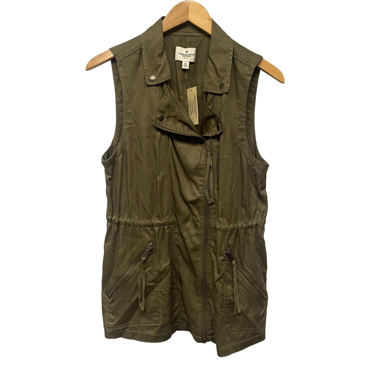 American Eagle Outfitters Women's Vest - Green - M | Depop US