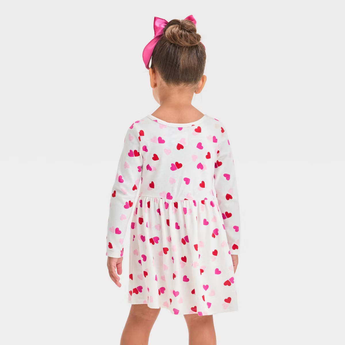 Toddler Girls' Printed Long Sleeve Dress - Cat & Jack™ | Target