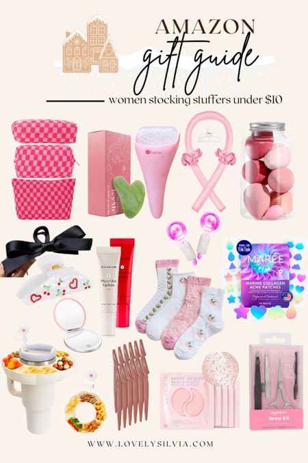 Amazon Gift Guide: Stocking Stuffers for her under $10! Lots of great last minute gifts! 

makeup bags, ice roller, heatless hair curlers, beauty blenders, bow claw clip, beaded claw clip, light makeup mirror, natrium lip gloss, socks, globe ice rollers, acne patches, Stanley cup accessories, Stanley snack tray, dermaplanning tool, eye patches, brow kit, amazon gift guide, womens gift guide, gifts under $10, gifts for her, amazon finds, amazon gifts, stocking stuffers, stocking stuffers for her

#LTKGiftGuide #LTKfindsunder50 #LTKHoliday