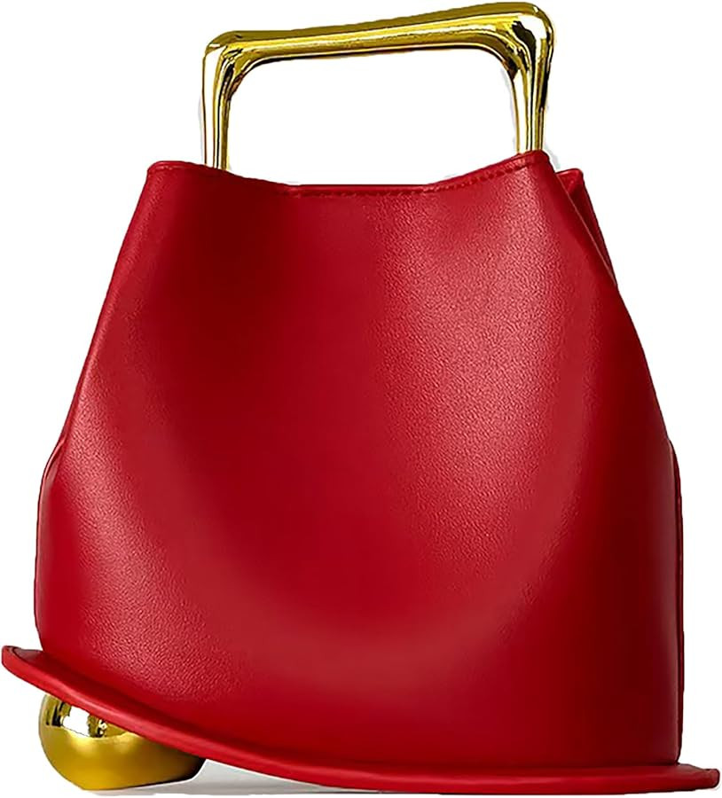 Women PU Leather Handbag Crossbody Shoulder Purse Top Handle Bucket Bag | Amazon (US)