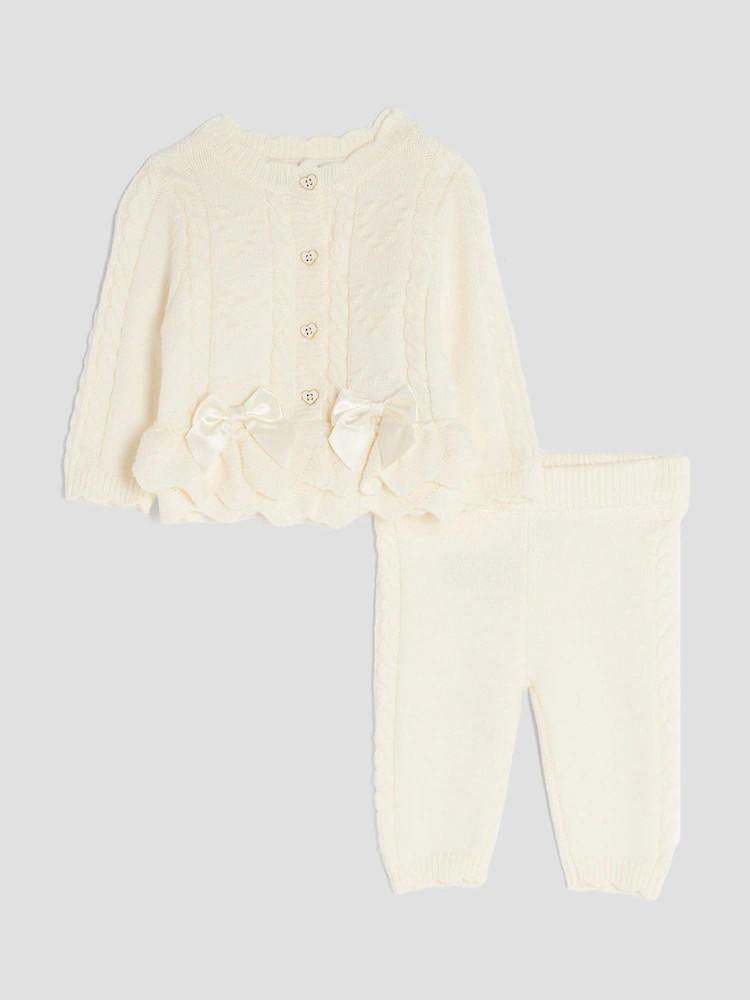 River Island Cream Baby Girls Peplum Cardigan | Next US