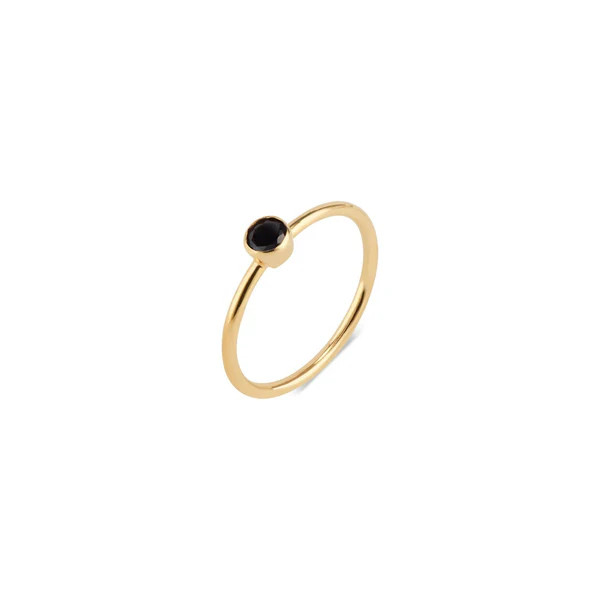 Leona Gold Stacking Ring | Black Onyx | elli parr